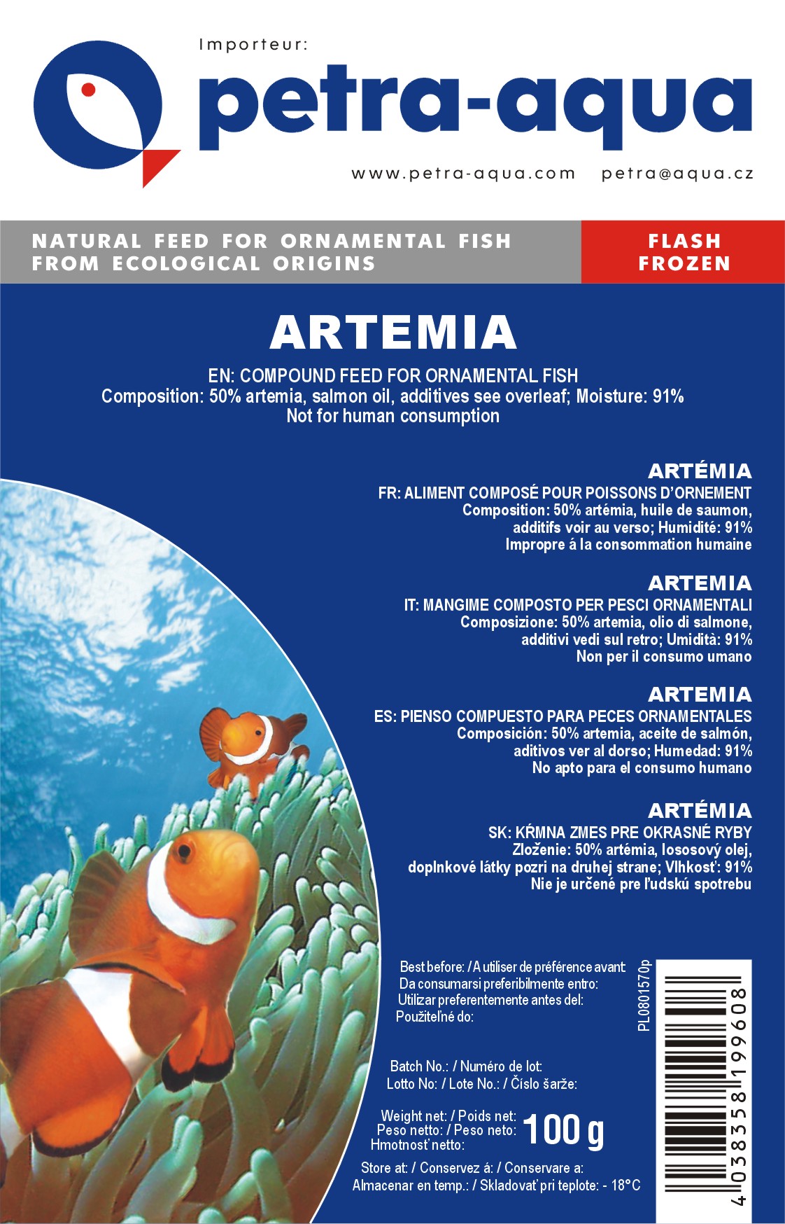 artemia frost foder 100g